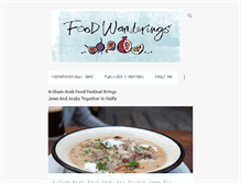 Tablet Screenshot of foodwanderings.com